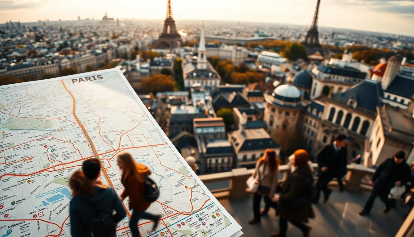 Paris tourist map